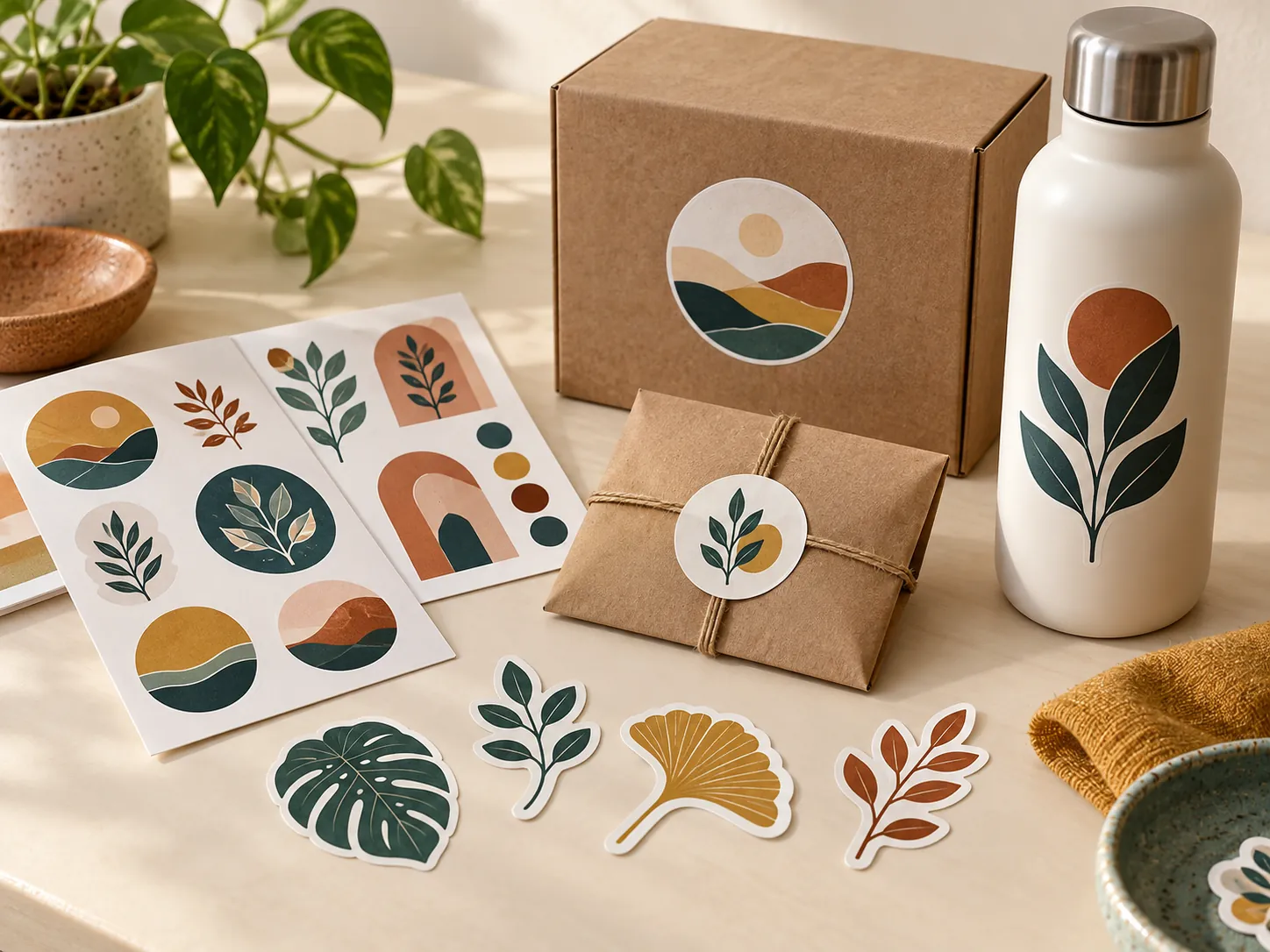 Stickers personalizados impresos en papel y en vinilo resistente al agua